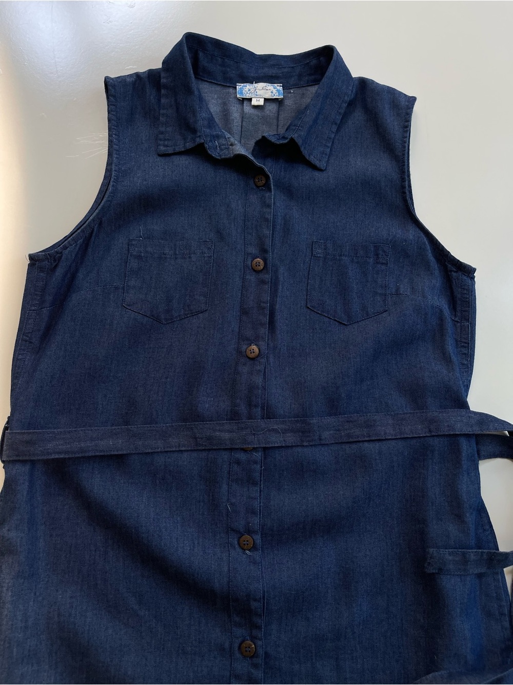 J. Jill Dark Indigo Button-Up Shirt dress - Picture 7 of 9